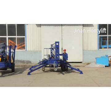 10m hydraulic trailer boom lift for cleaning